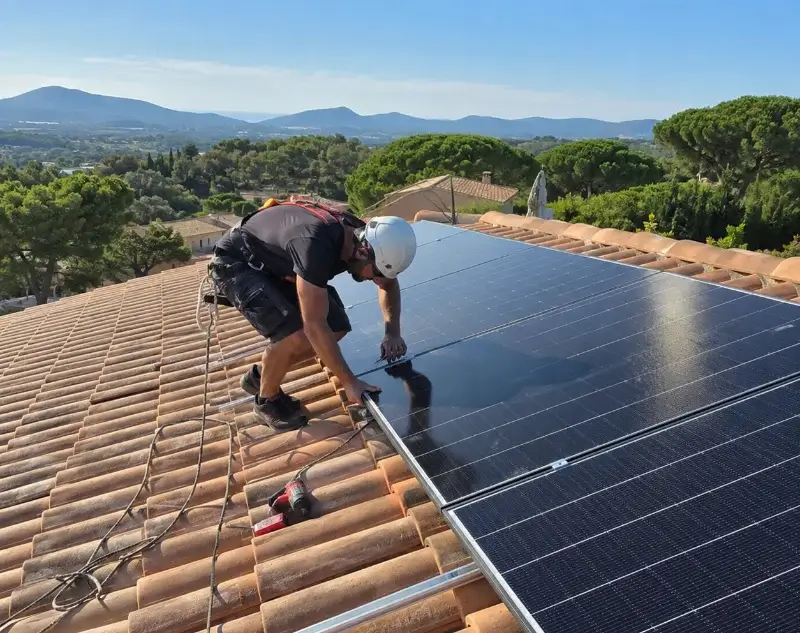 Installateur panneaux solaires Villeneuve-la-Comtesse — pose photovoltaïque sur toiture